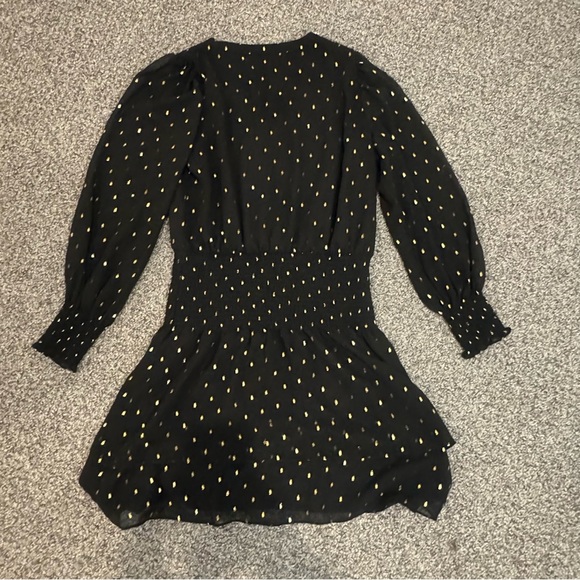 White House Black Market Black Dress with Gold Accents - Picture 7 of 7